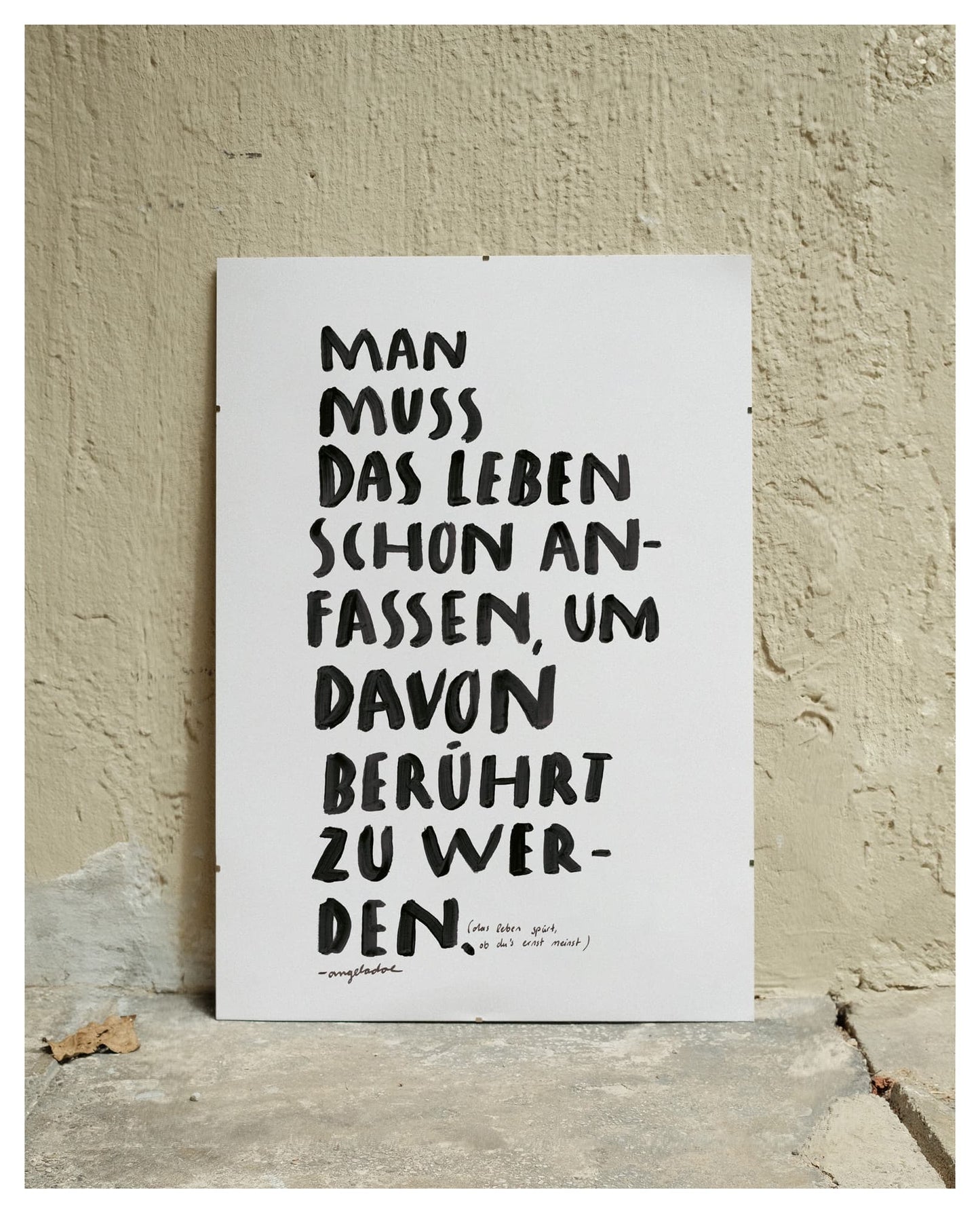 A2 Poster | LEBEN ANFASSEN