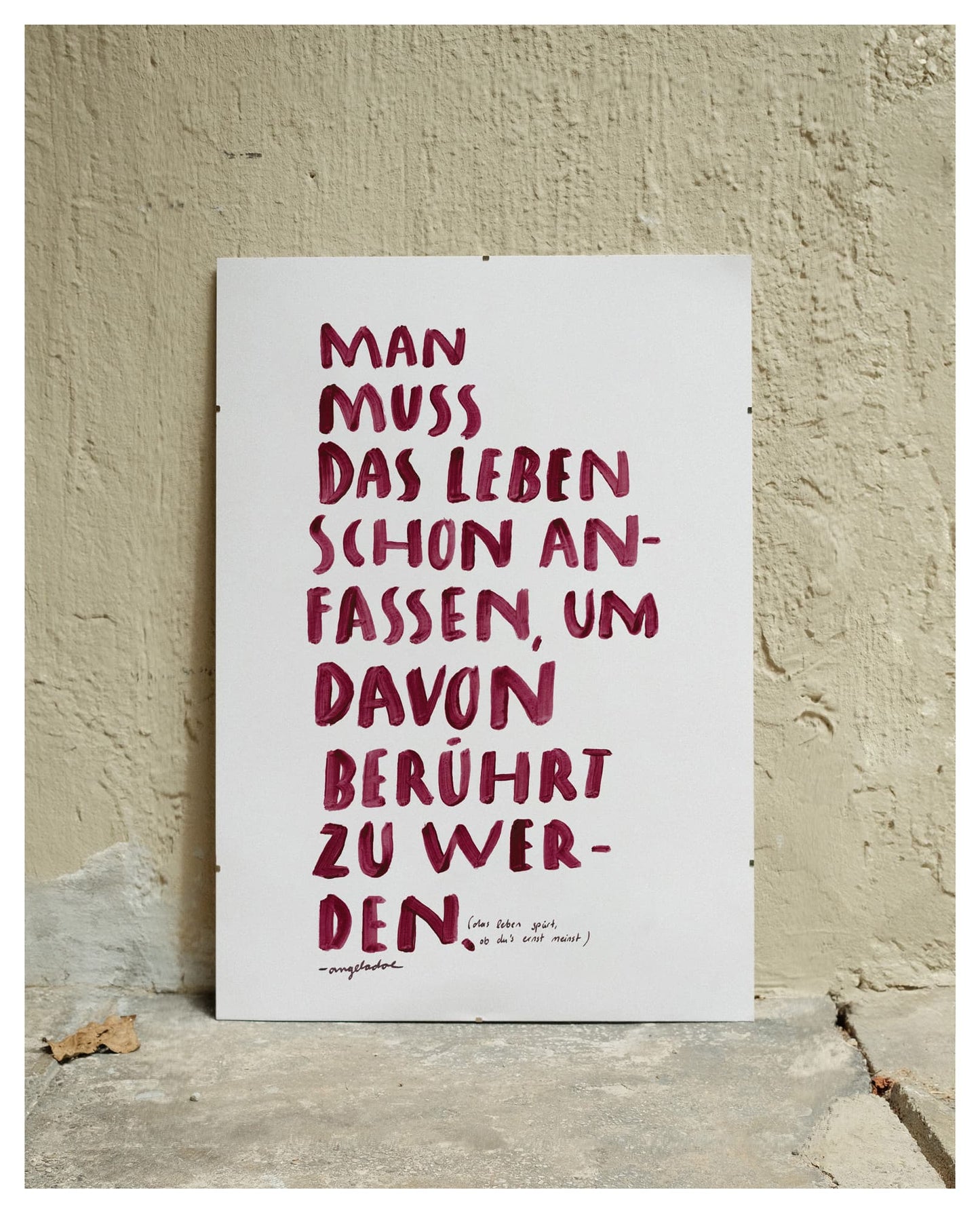 A2 Poster | LEBEN ANFASSEN