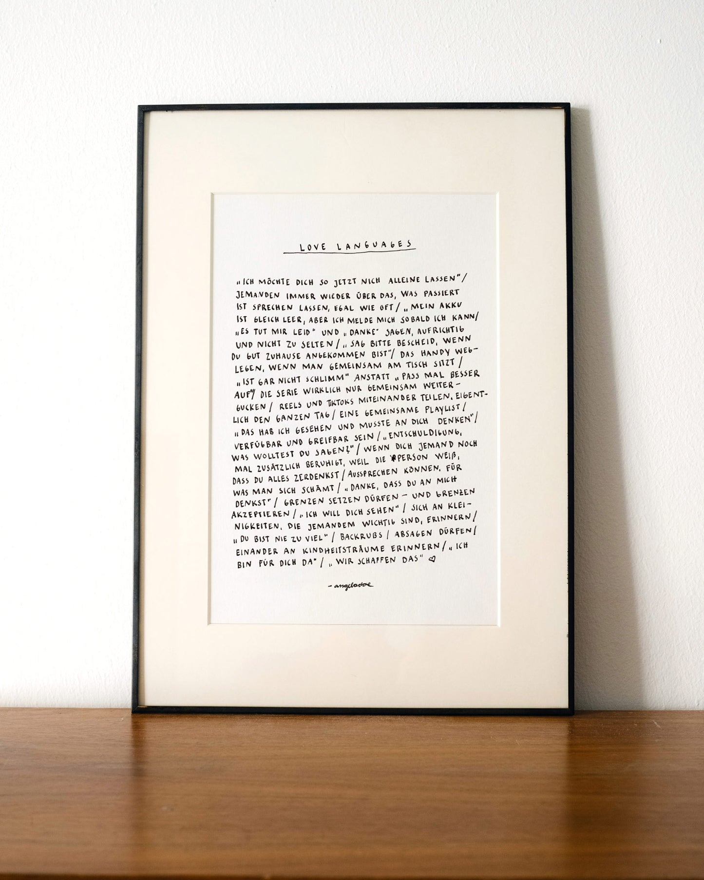 A4 Print | LOVE LANGUAGES