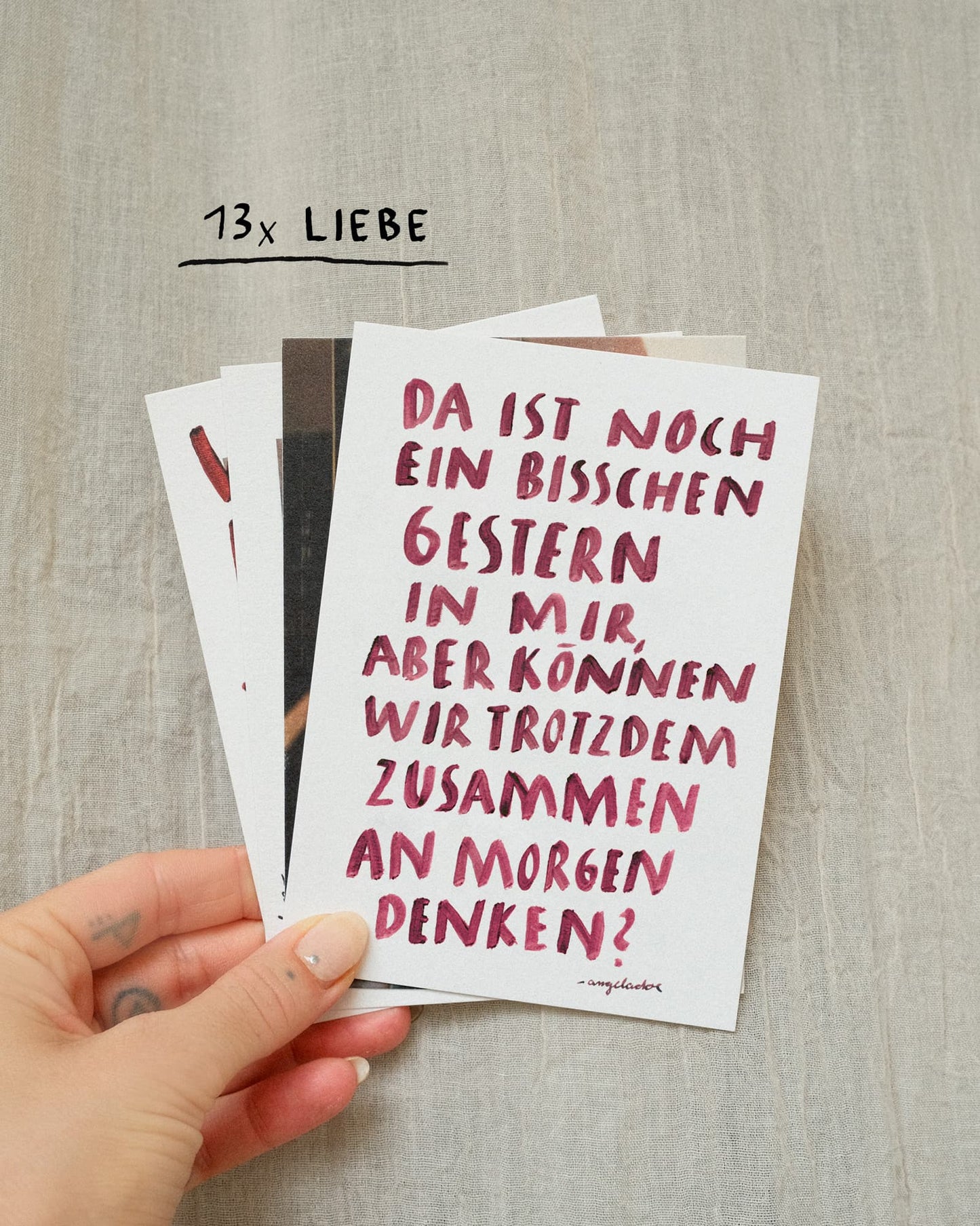 13x LIEBE - Postkartenset