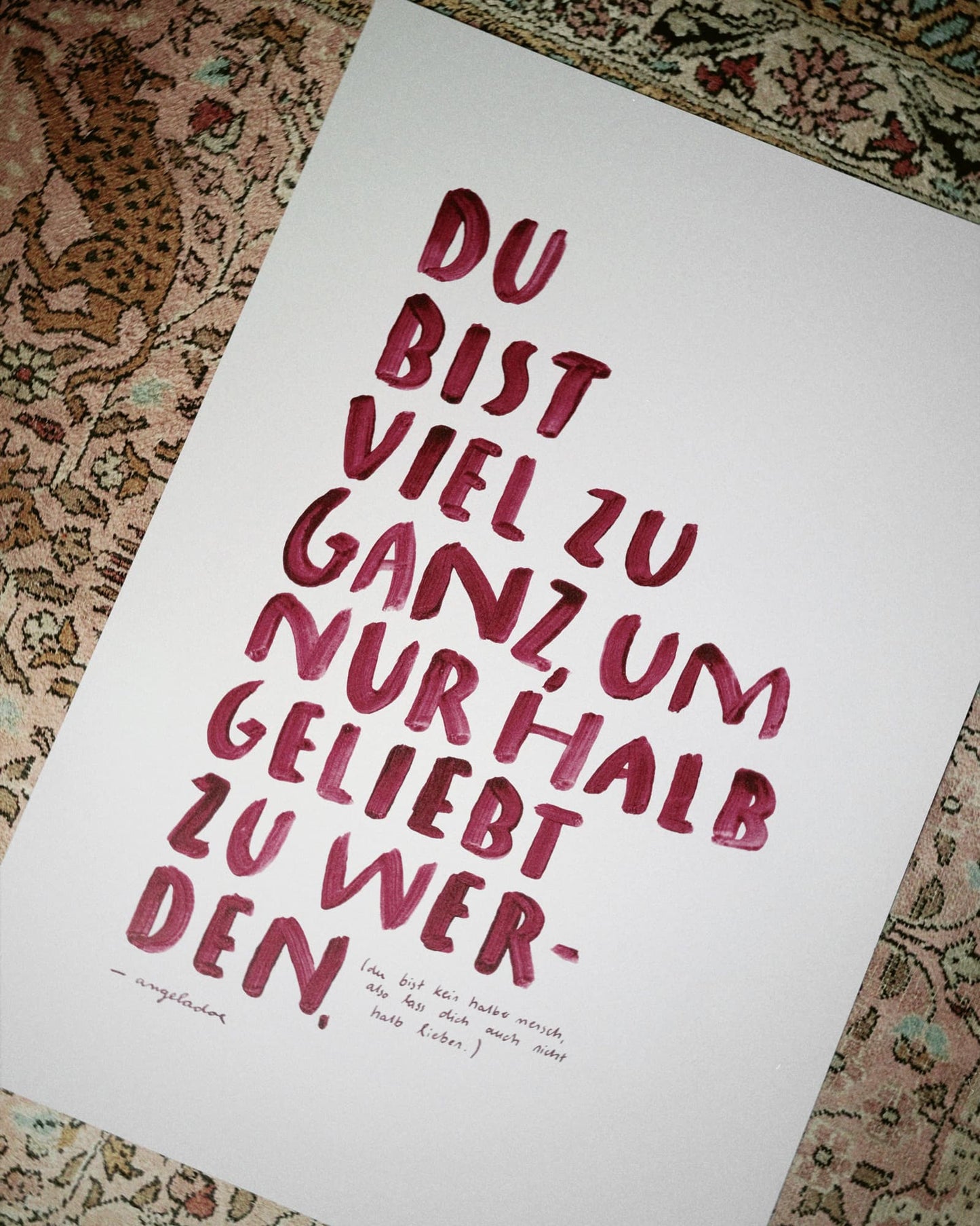 A2 Poster | VIEL ZU GANZ