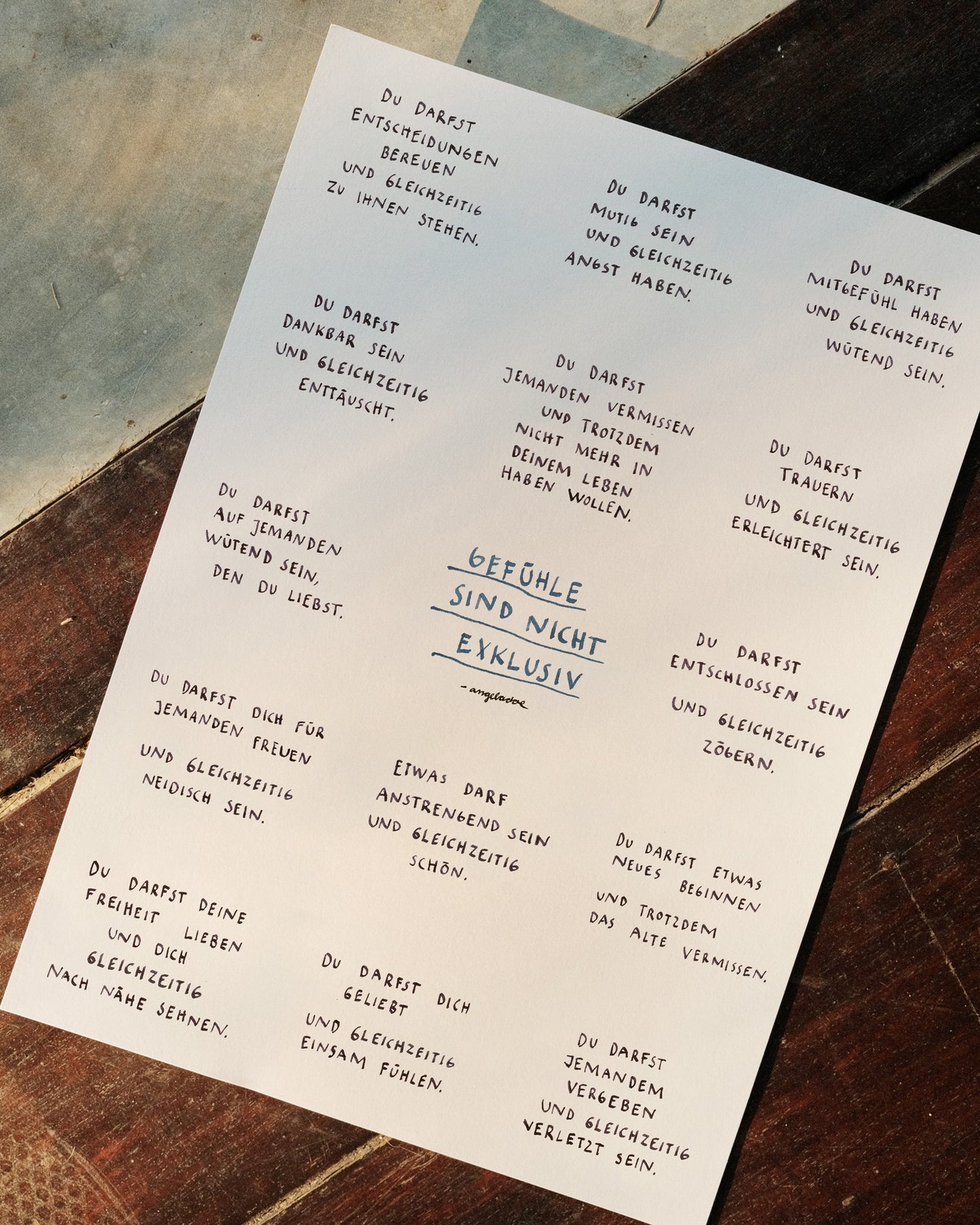 A3 | GEFÜHLE SIND NICHT EXKLUSIV | 2-in-1