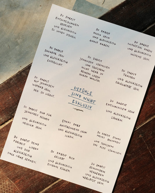 A3 | GEFÜHLE SIND NICHT EXKLUSIV | 2-in-1