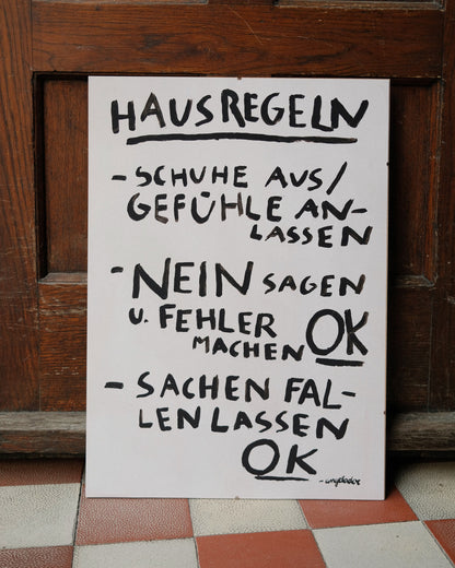 HAUSREGELN | A2 Poster