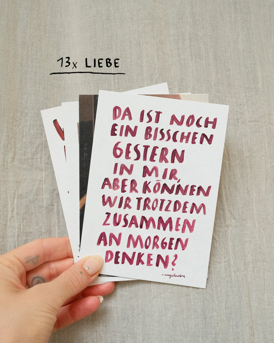 13x LIEBE - Postkartenset