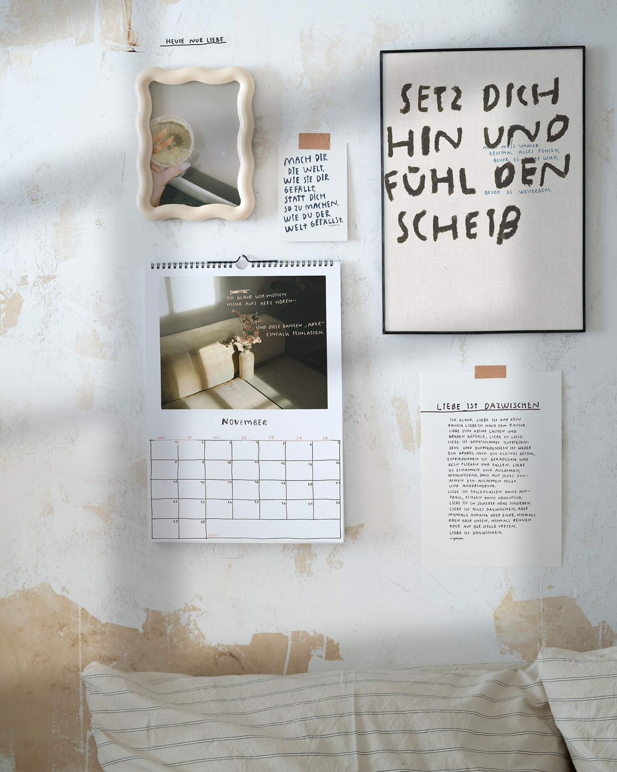 Novemberblatt des Sprüchekalenders 2027 von Angela Doe als Wandgestaltung mit Postern und Prints