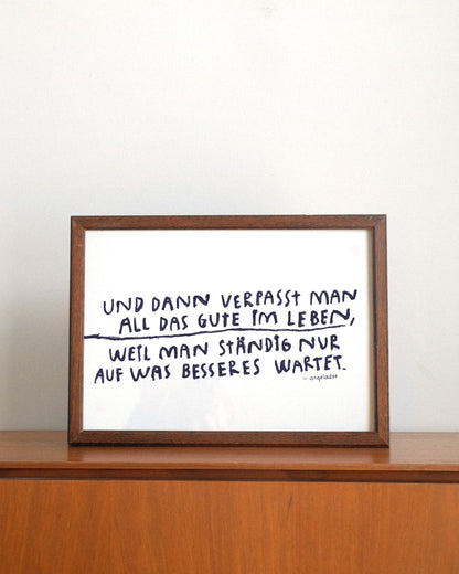 A4 Poster |  VERPASSEN